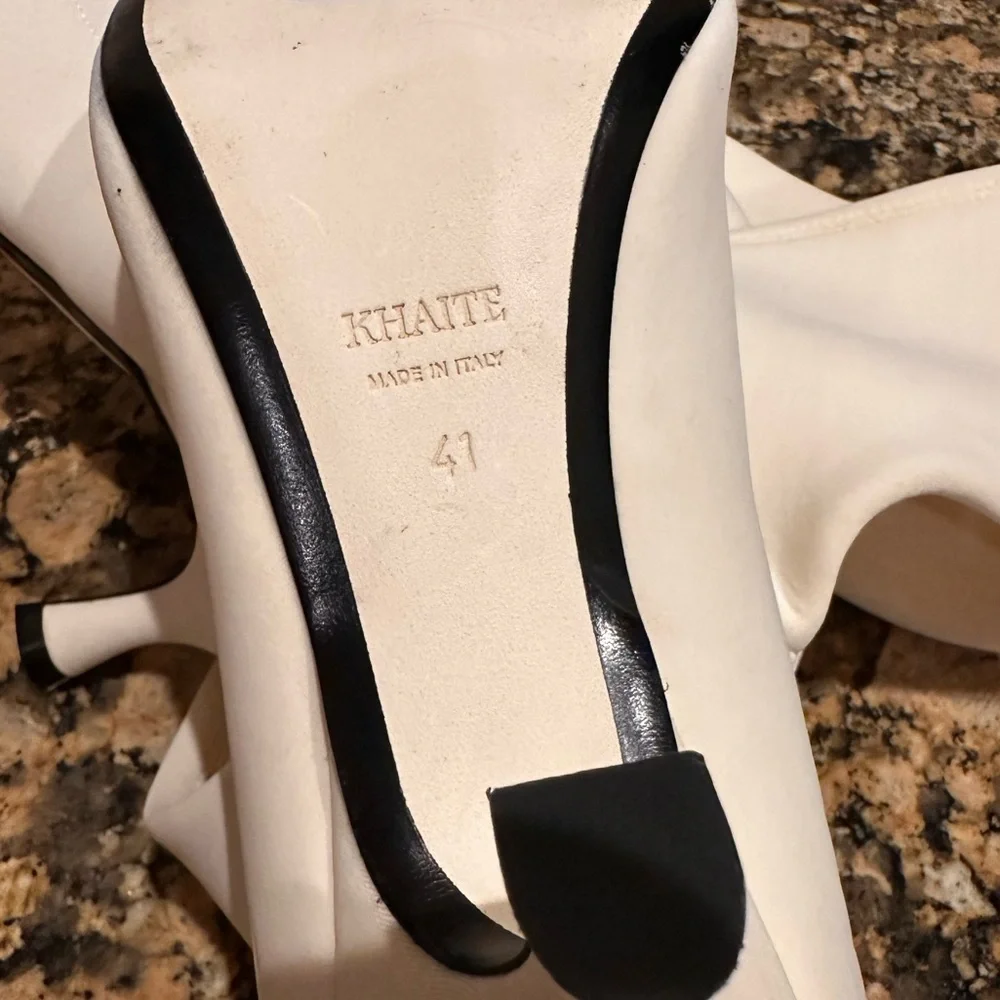 Khaite Taylor Women's White Over-the-Knee Neoprene Kitten Heel Boots